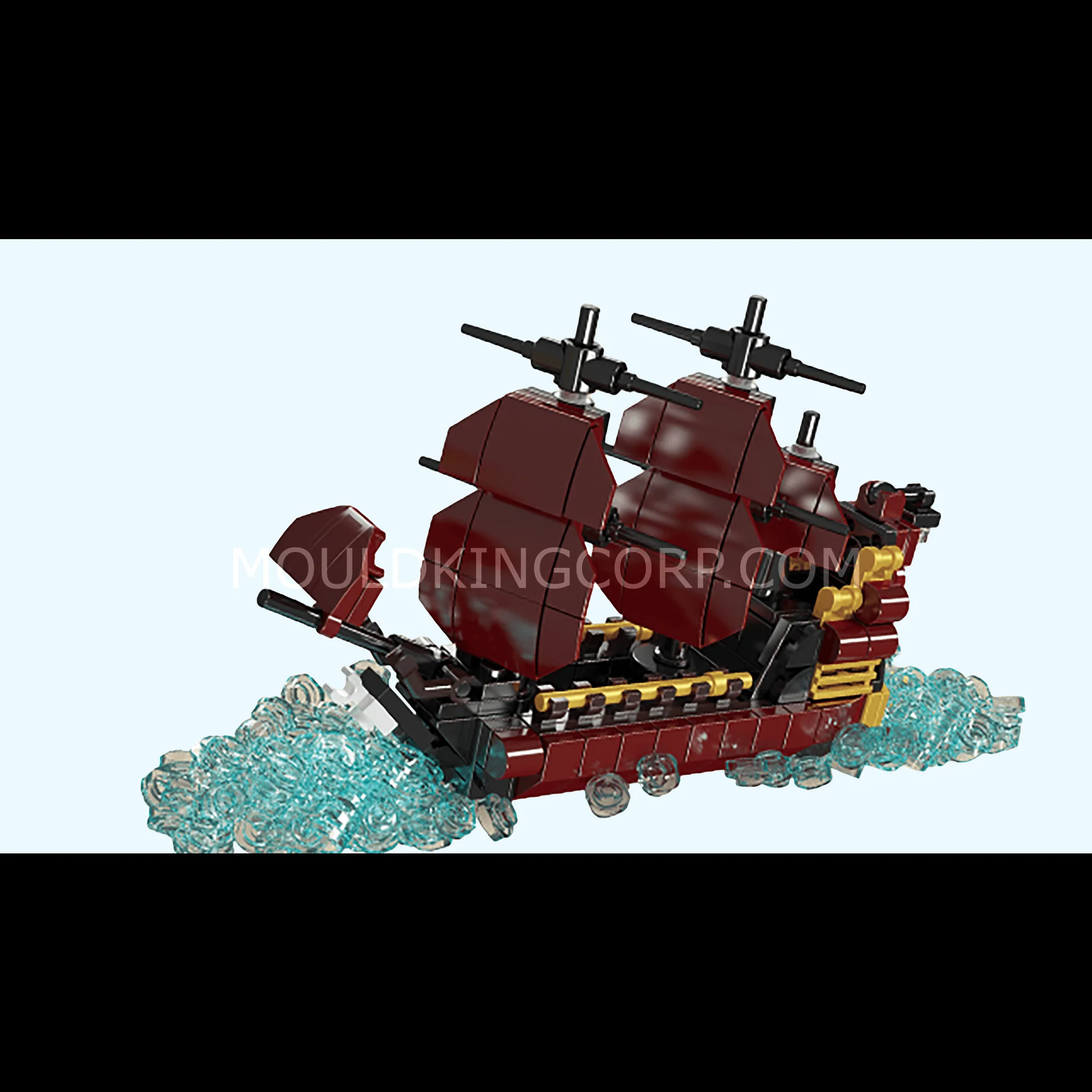 Mould King 10085 The Mini Queen Revenger Ship-In-a-Bottle Building Set | 885 Pcs - Image 4