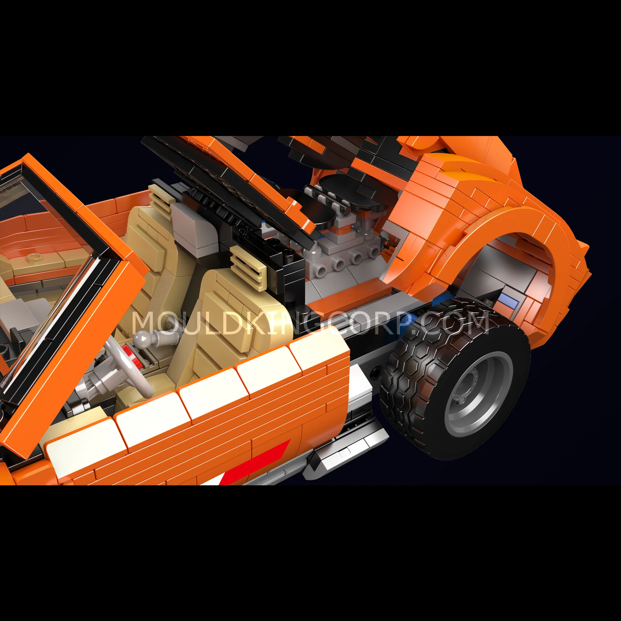 Mould King 10116 Lamb Miura Car Model Building Set | 1,607 Pcs - Image 4
