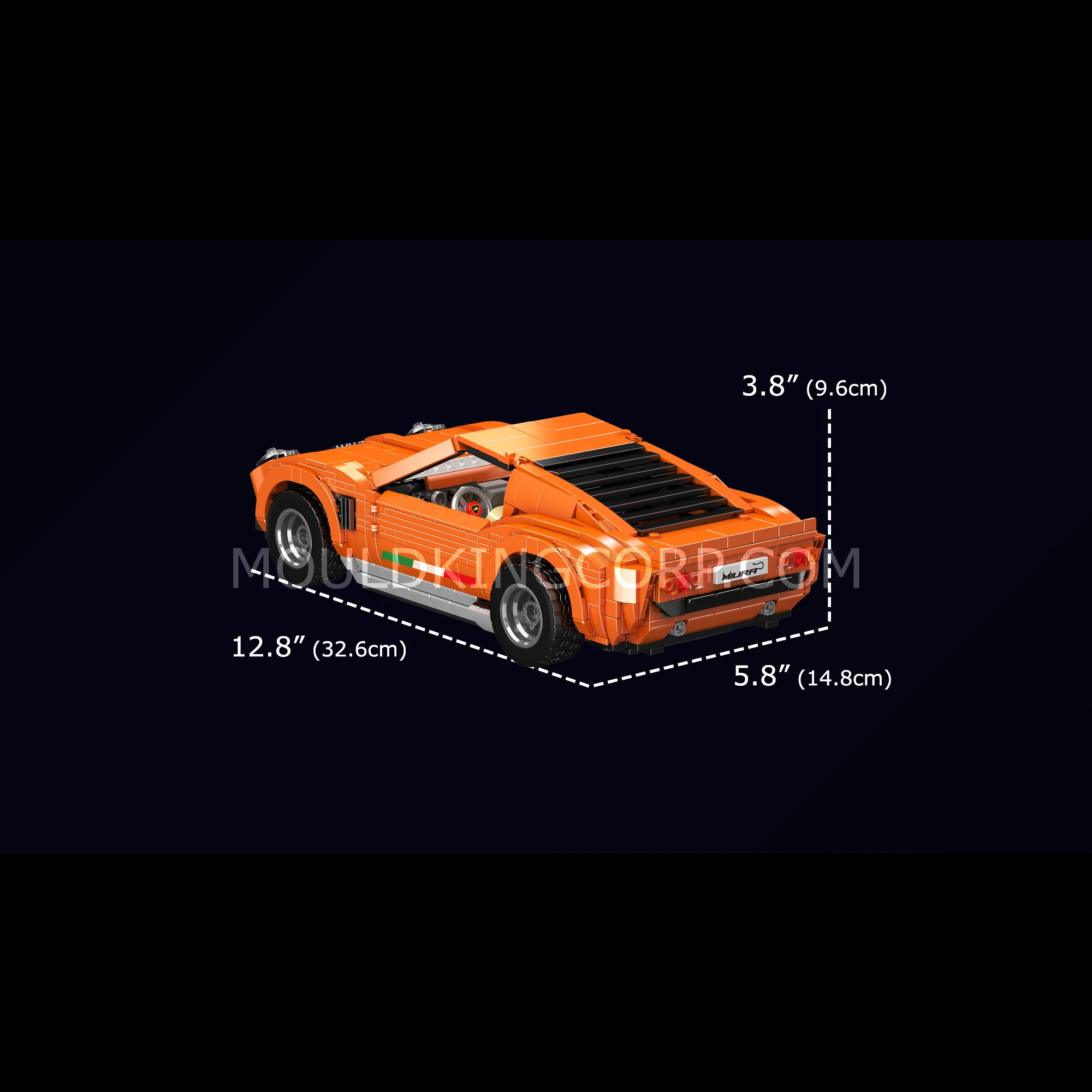 Mould King 10116 Lamb Miura Car Model Building Set | 1,607 Pcs - Image 6