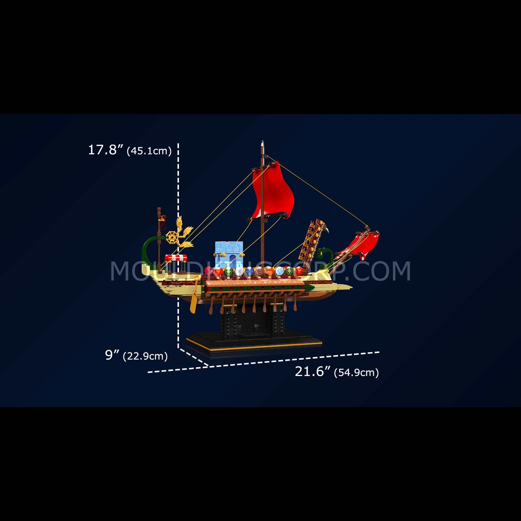Mould King 10156 Roman Imperium Warship Building Set | 1,466 Pcs - Image 6