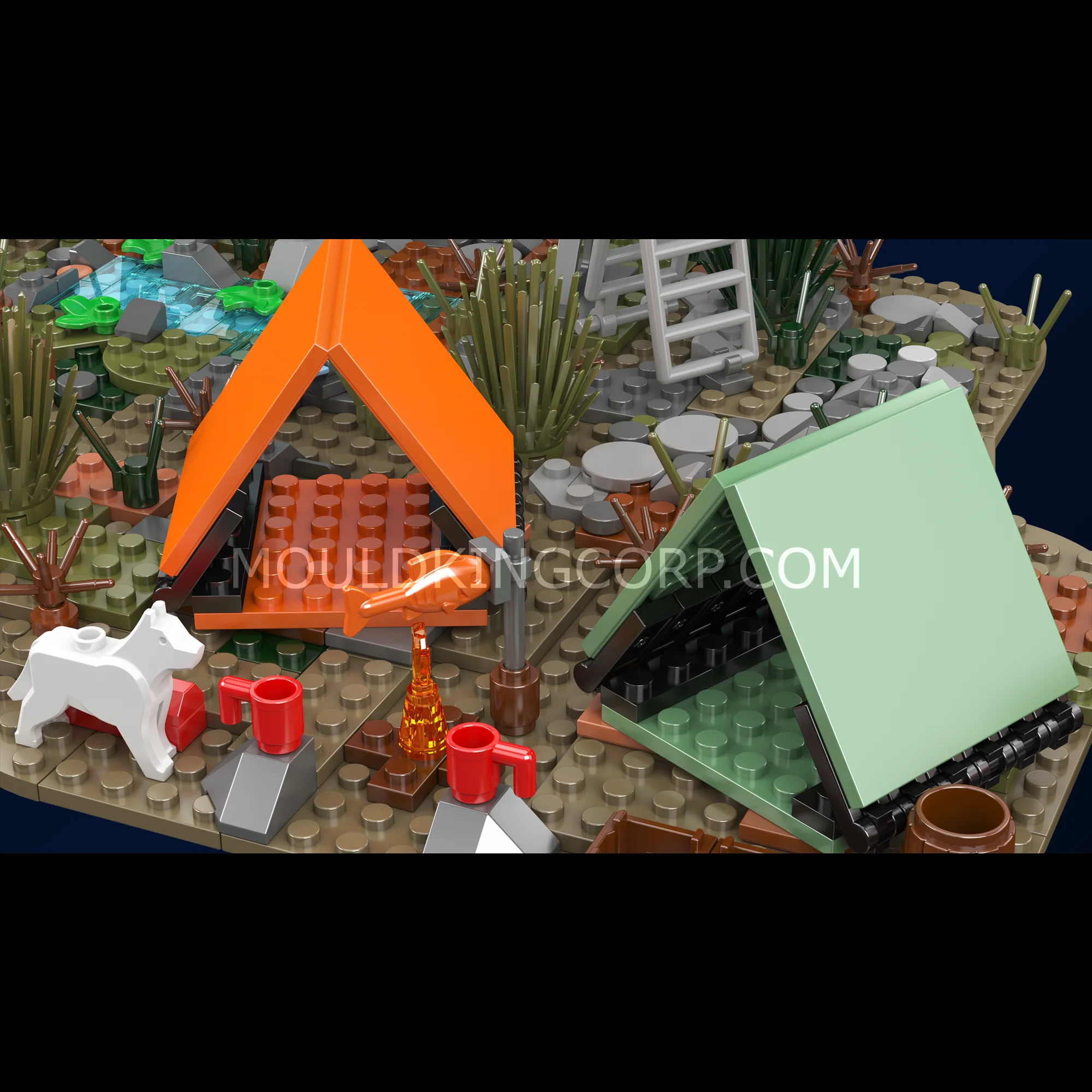 Mould King 10191 Fishing Boat Repair Yard Building Set | 1234 Pcs - Image 4