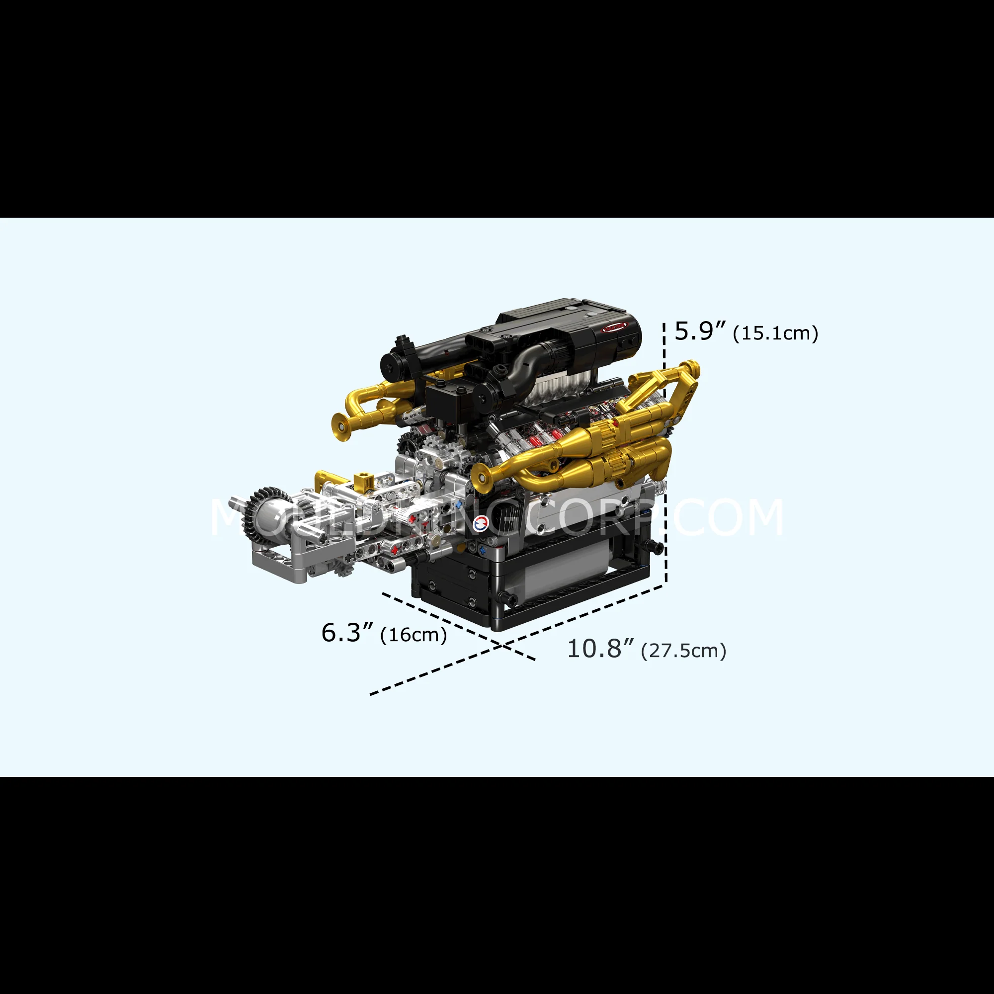Mould King 10224 Motorized Valkyrie V12 Engine Model Set | 974 Pcs - Image 6
