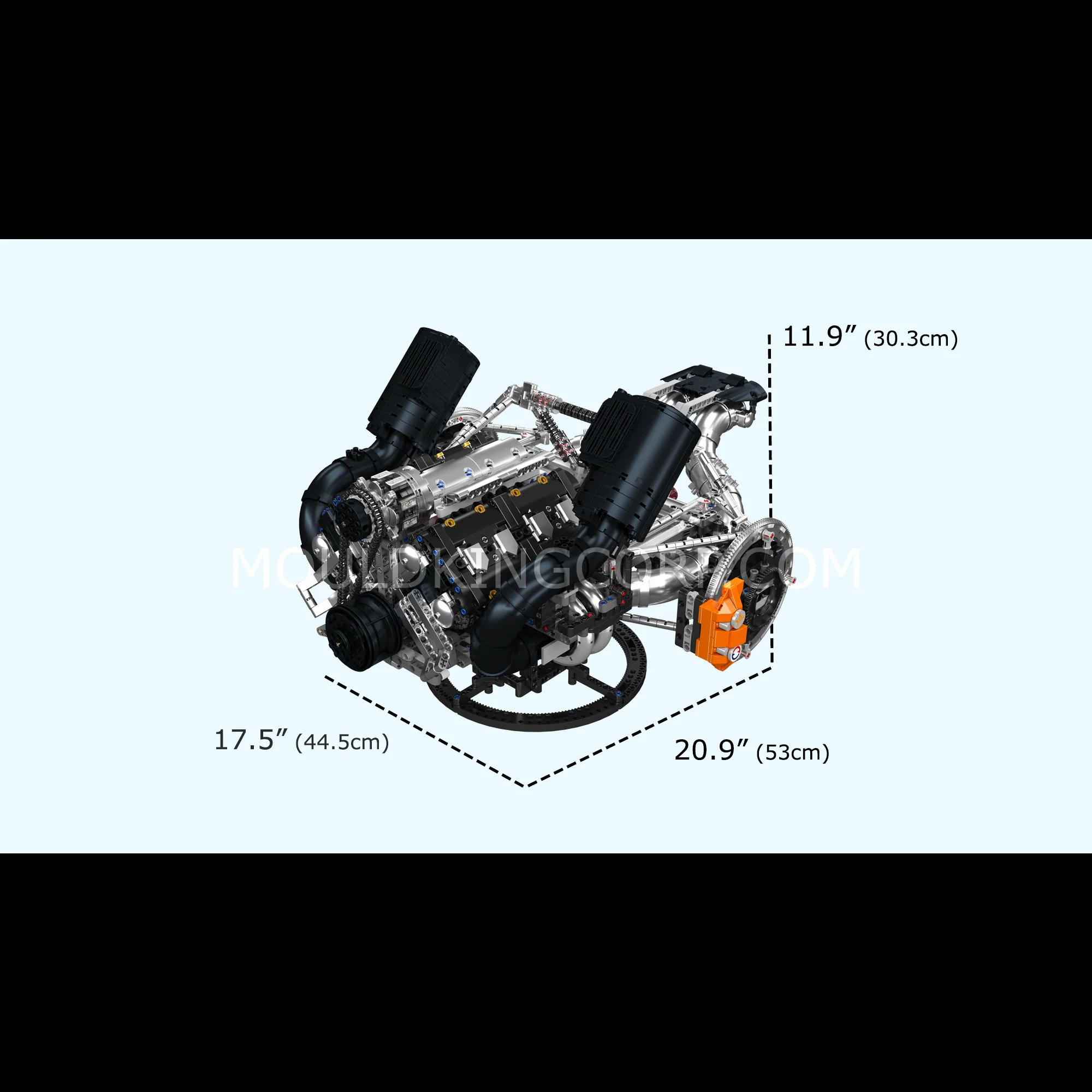 Mould King 10248 JZK V8 Hyper Engine Building Set | 3,192 Pcs - Image 6