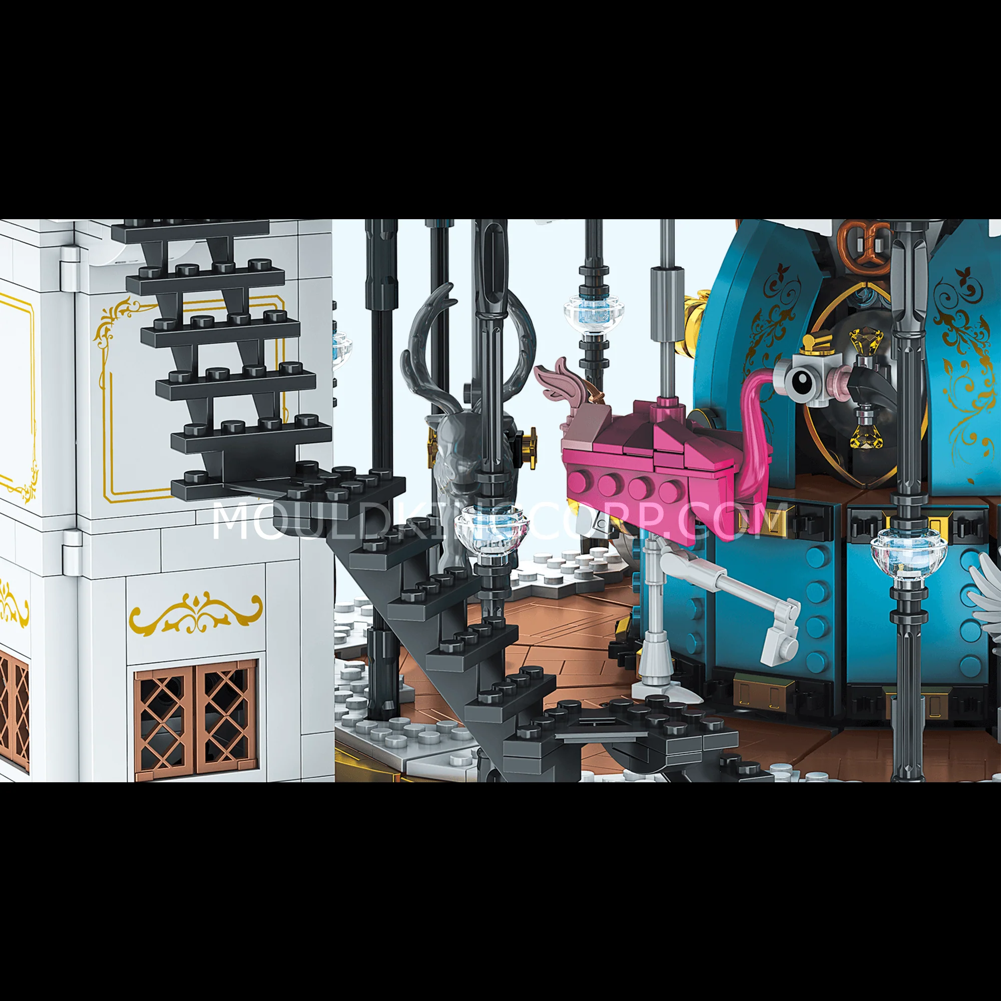 MOULD KING 11011 Motorized Carousel with Led Lights Building Set | 5,086 PCS - Image 4