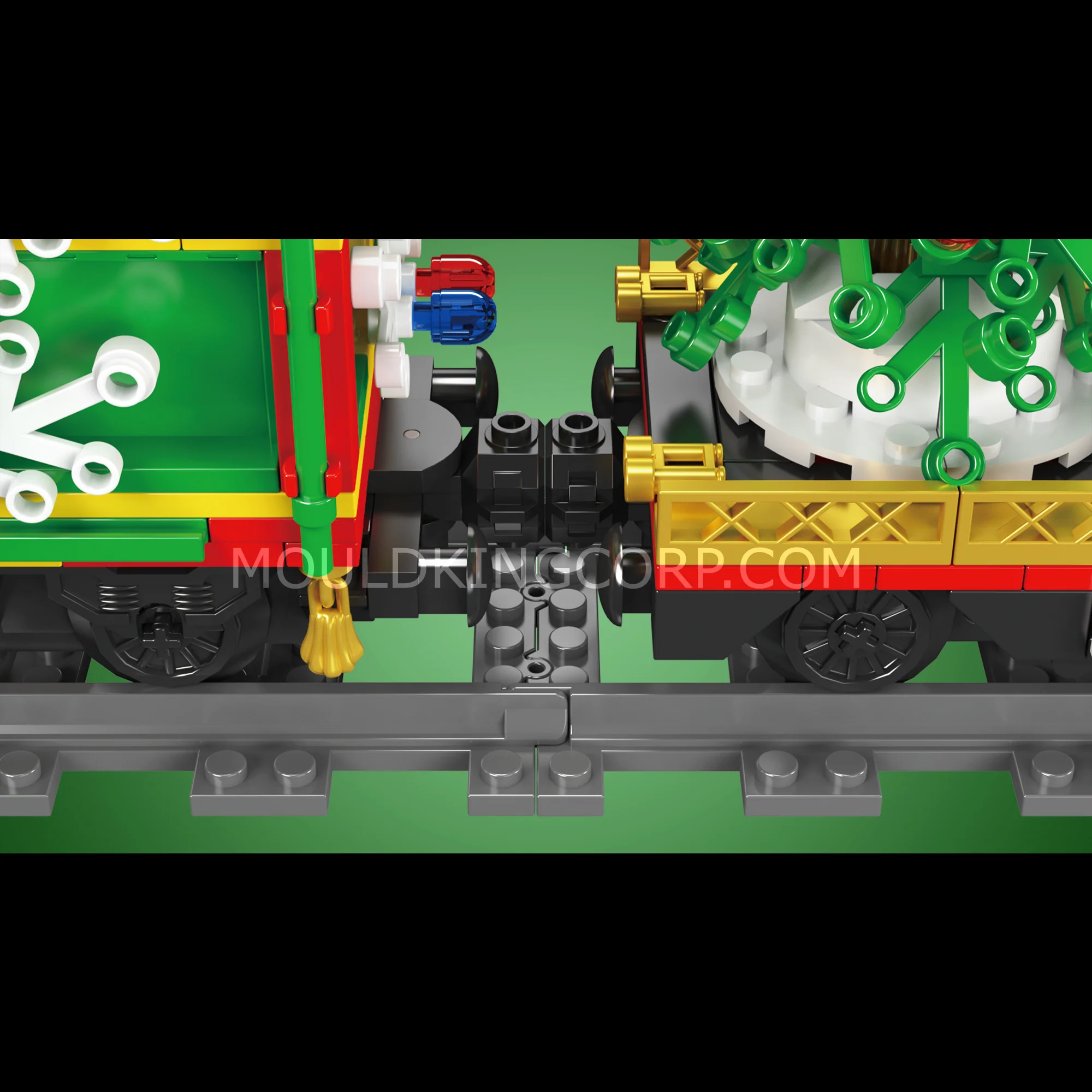 MOULD KING 12012 Christmas Train with Light & Music Buidling Set | 1,457 PCS - Image 3