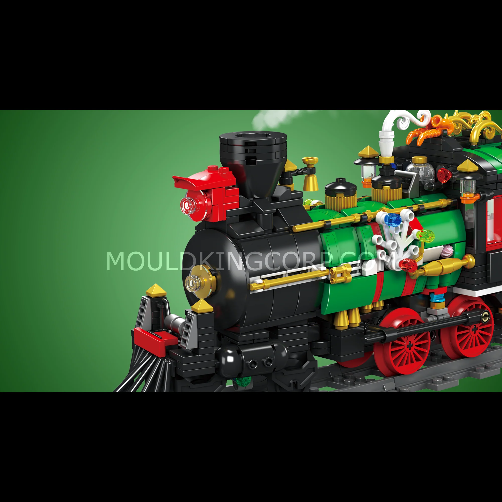 MOULD KING 12012 Christmas Train with Light & Music Buidling Set | 1,457 PCS - Image 5