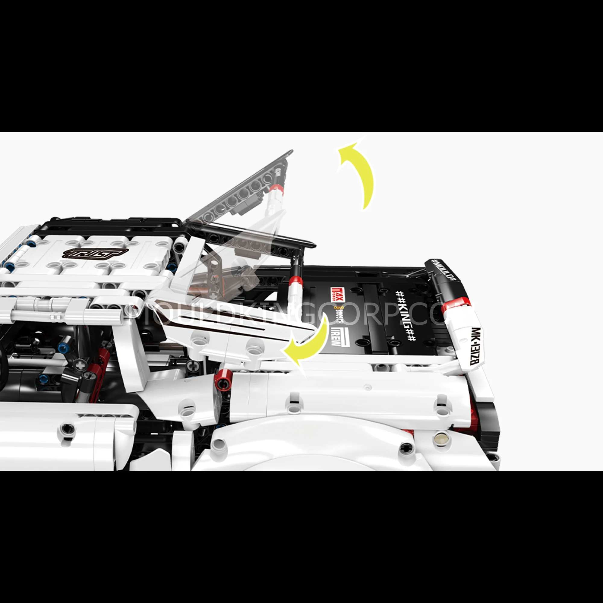 MOULD KING 13128 Remote Controlled Hellcat Muscle Car Building Set | 1678 PCS - Image 3