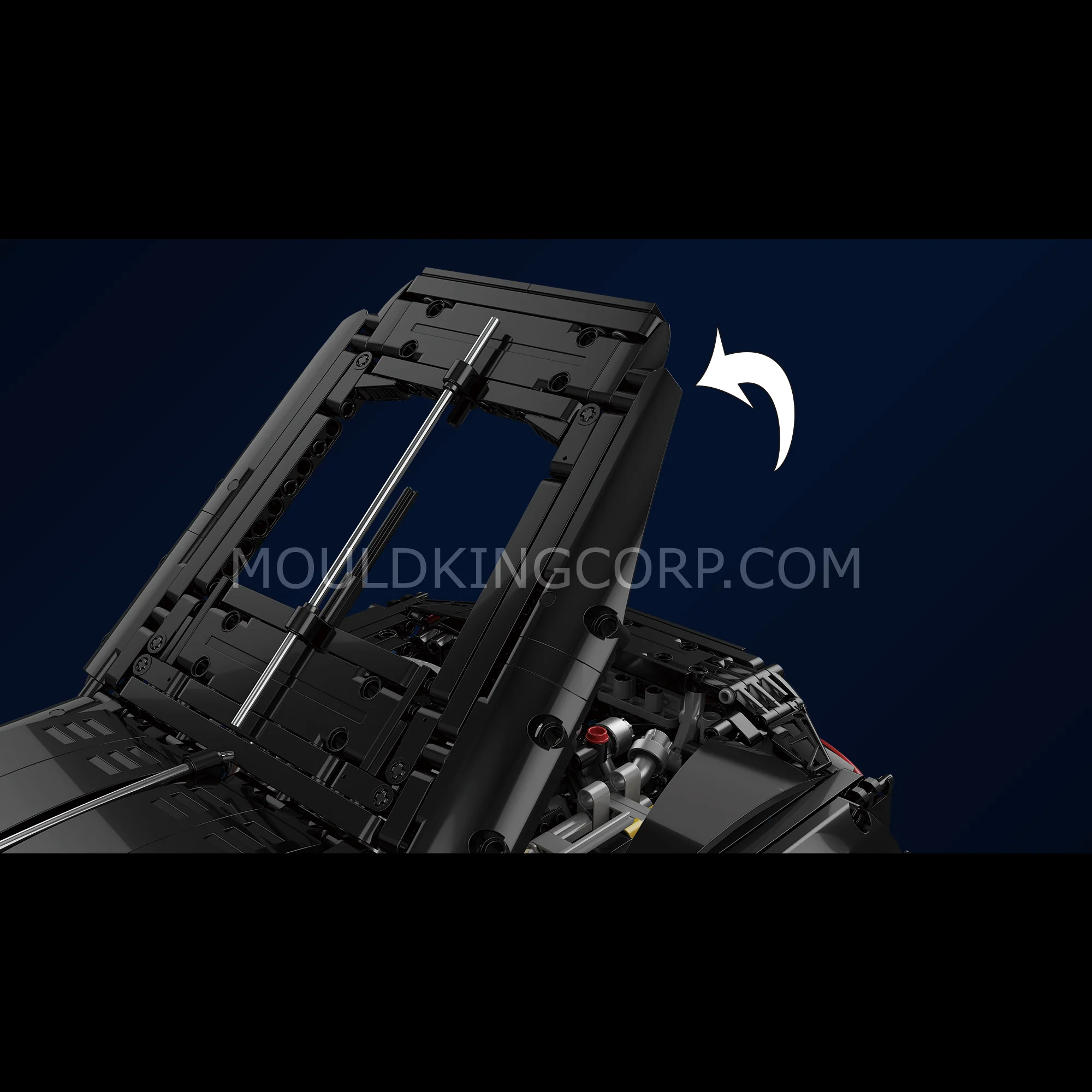 Mould King 13163 Voiture Noire Remote Controlled Hyper Car Building Set | 4,800 PCS - Image 4