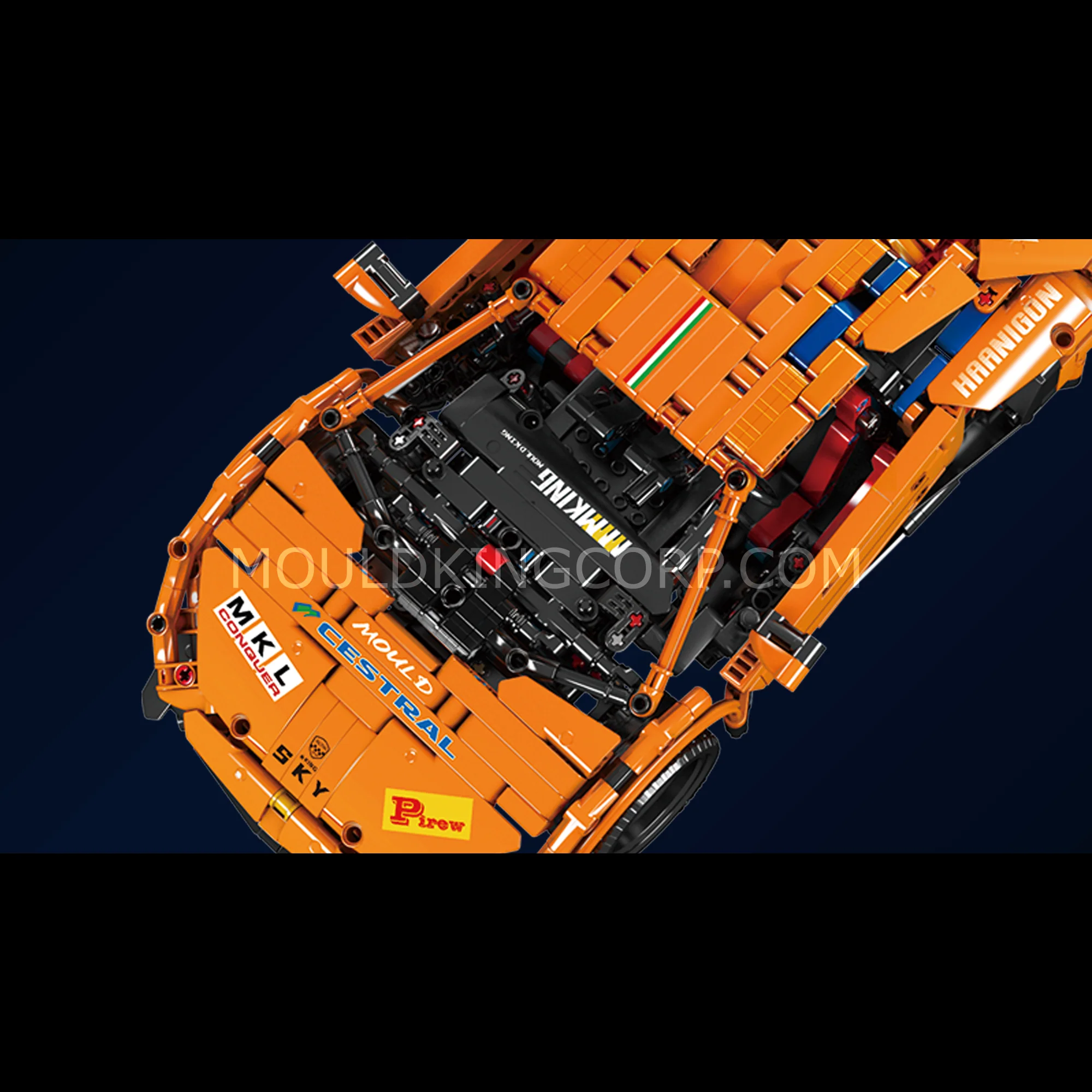 MOULD KING 13177 Italian Bull SVJ Remote Controlled Car Building Set | 1,608 PCS - Image 5