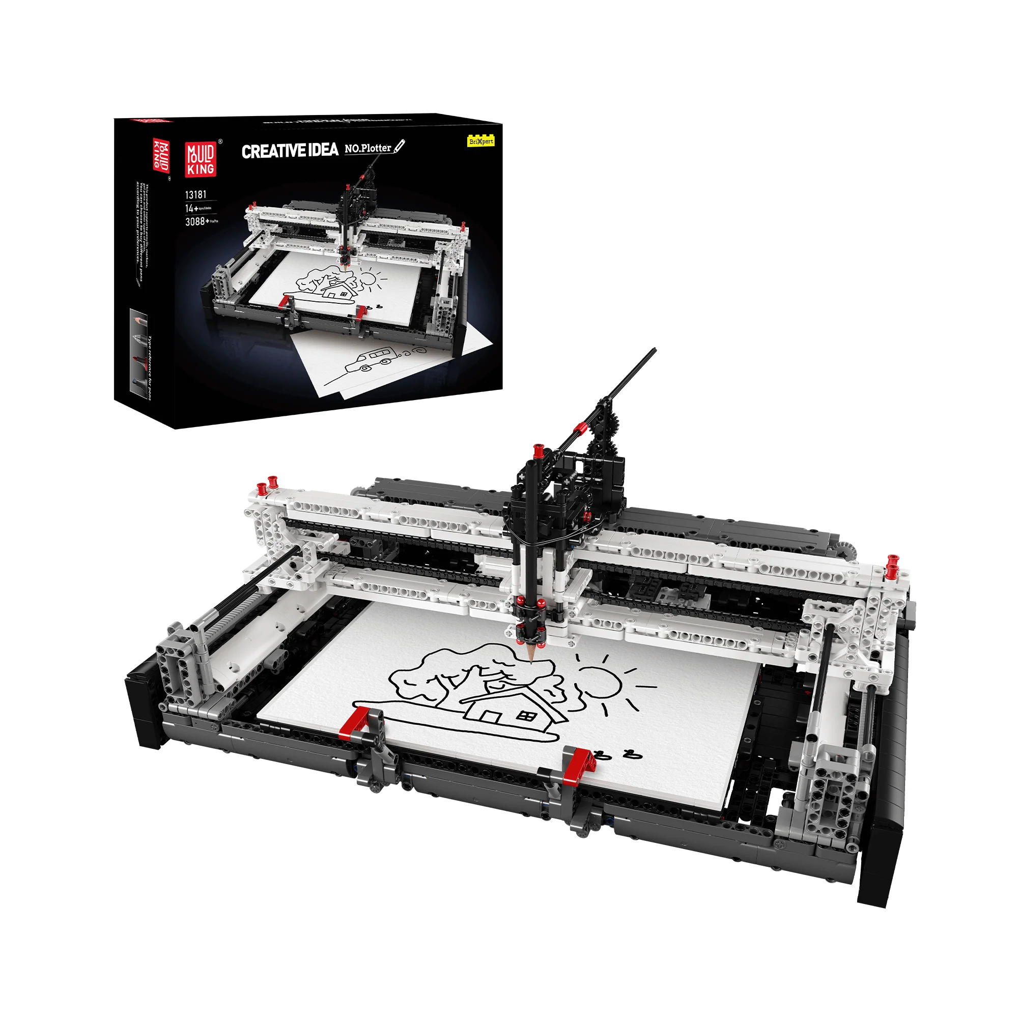 Mould King 13181 Electric Pen Plotter Building Set | 3,088 PCS