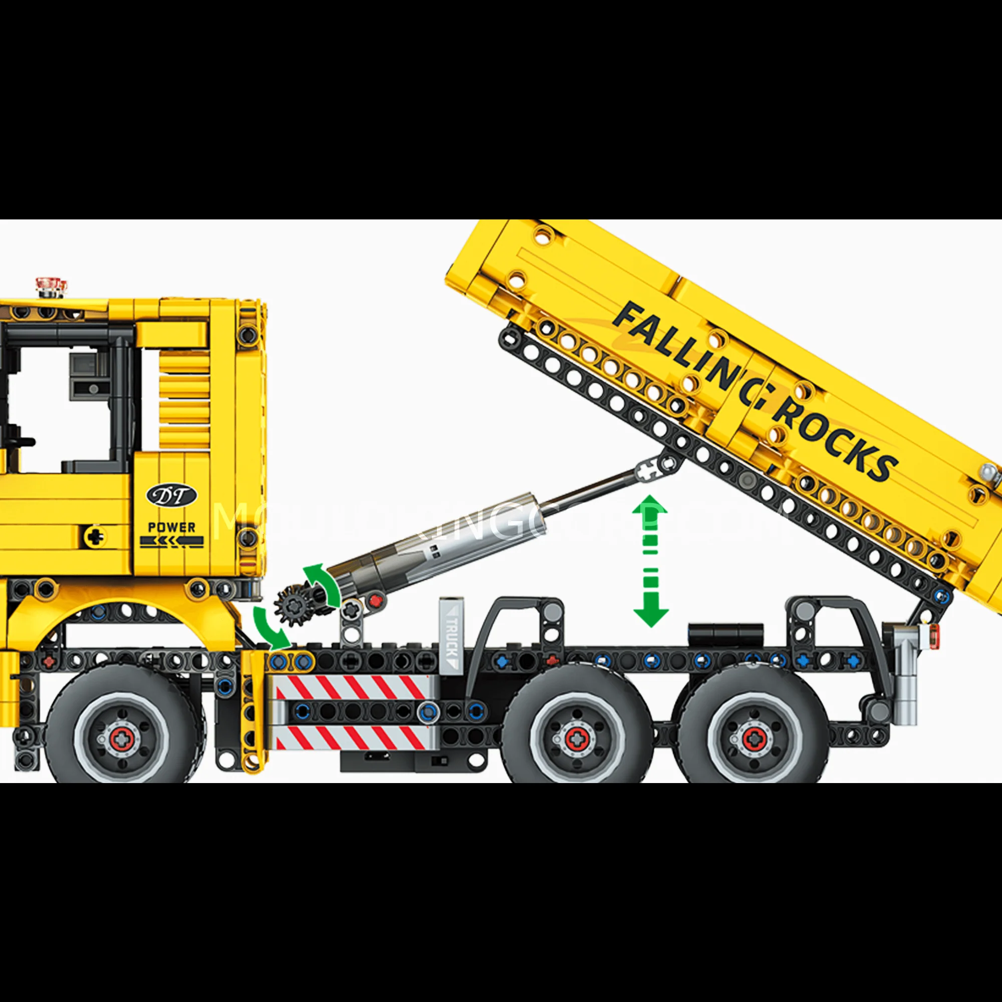 MOULD KING 15025 Remote Controlled Dump Truck Building Set | 1,012 PCS - Image 3
