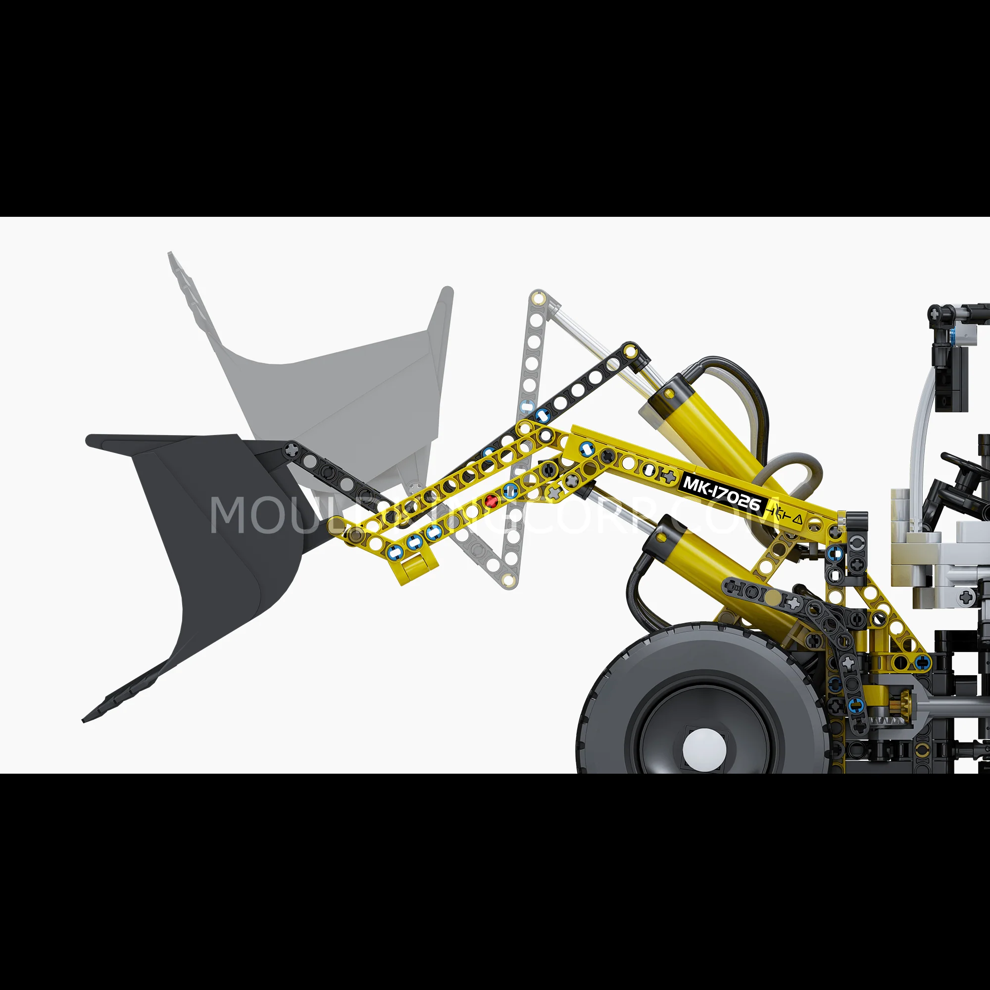 Mould King 17026 Pneumatic Construction Wheel Loader Building Set - Image 3
