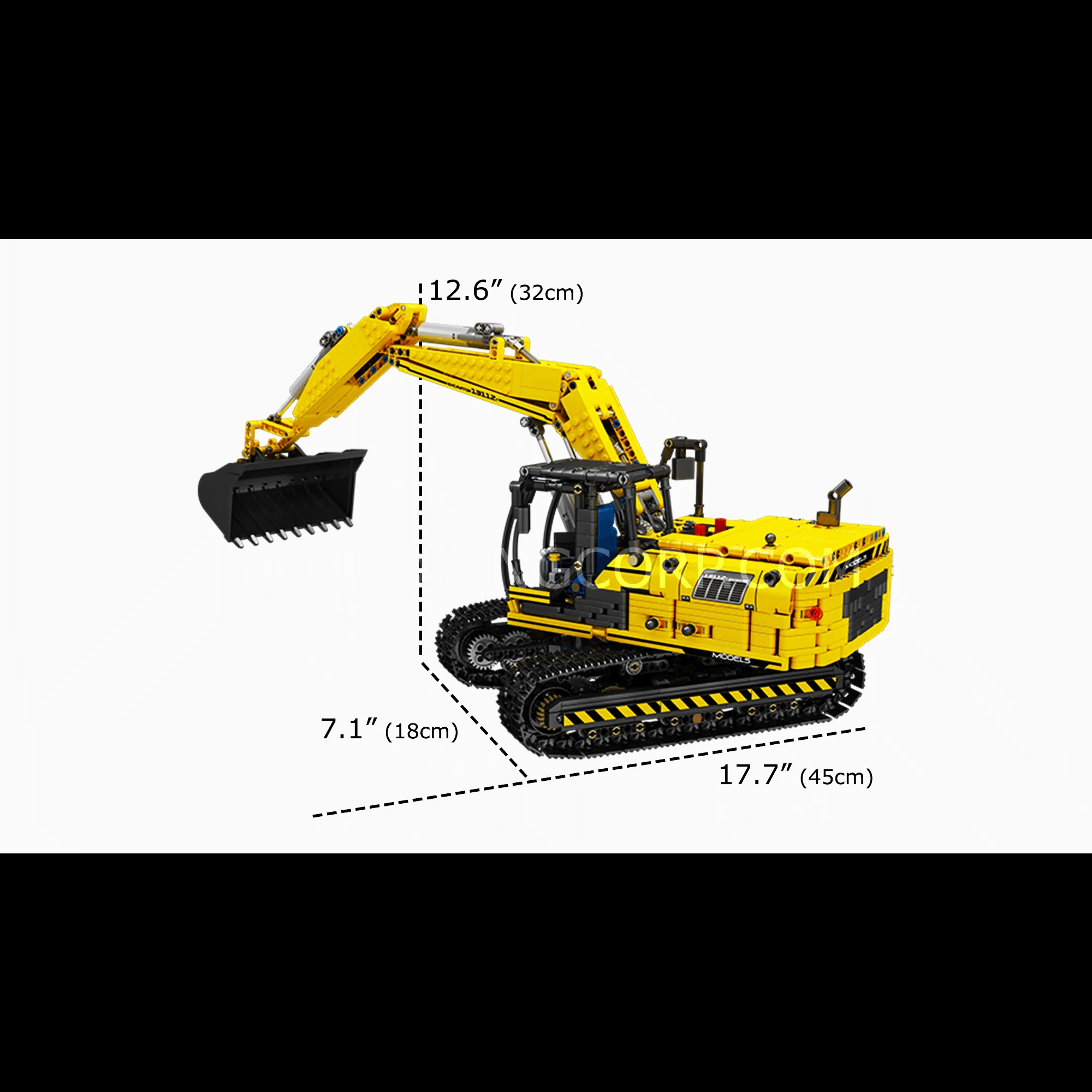MOULD KING 17032/17033 Mechanical Digger Building Model Set | 1,828 PCS - Image 6
