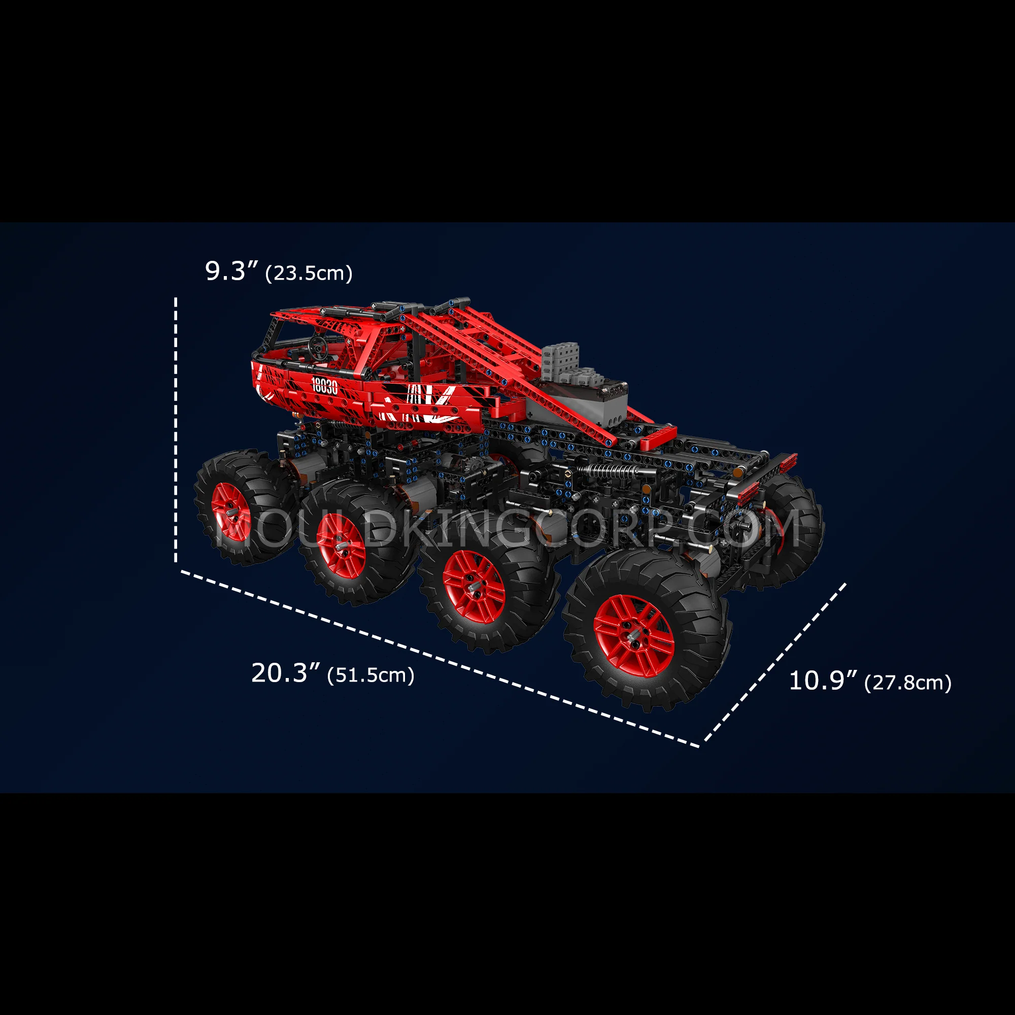 Mould King 18030 Remote Control Red Firefox Climb Car Building Set | 1,962 PCS - Image 6