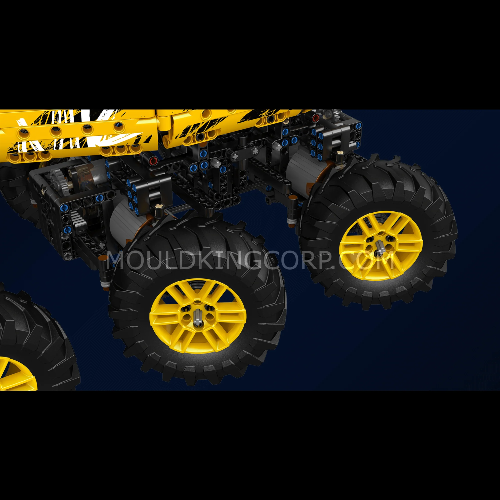 Mould King 18031 Remote Control Yellow Firefox Climb Car Building Set | 1,962 PCS - Image 2