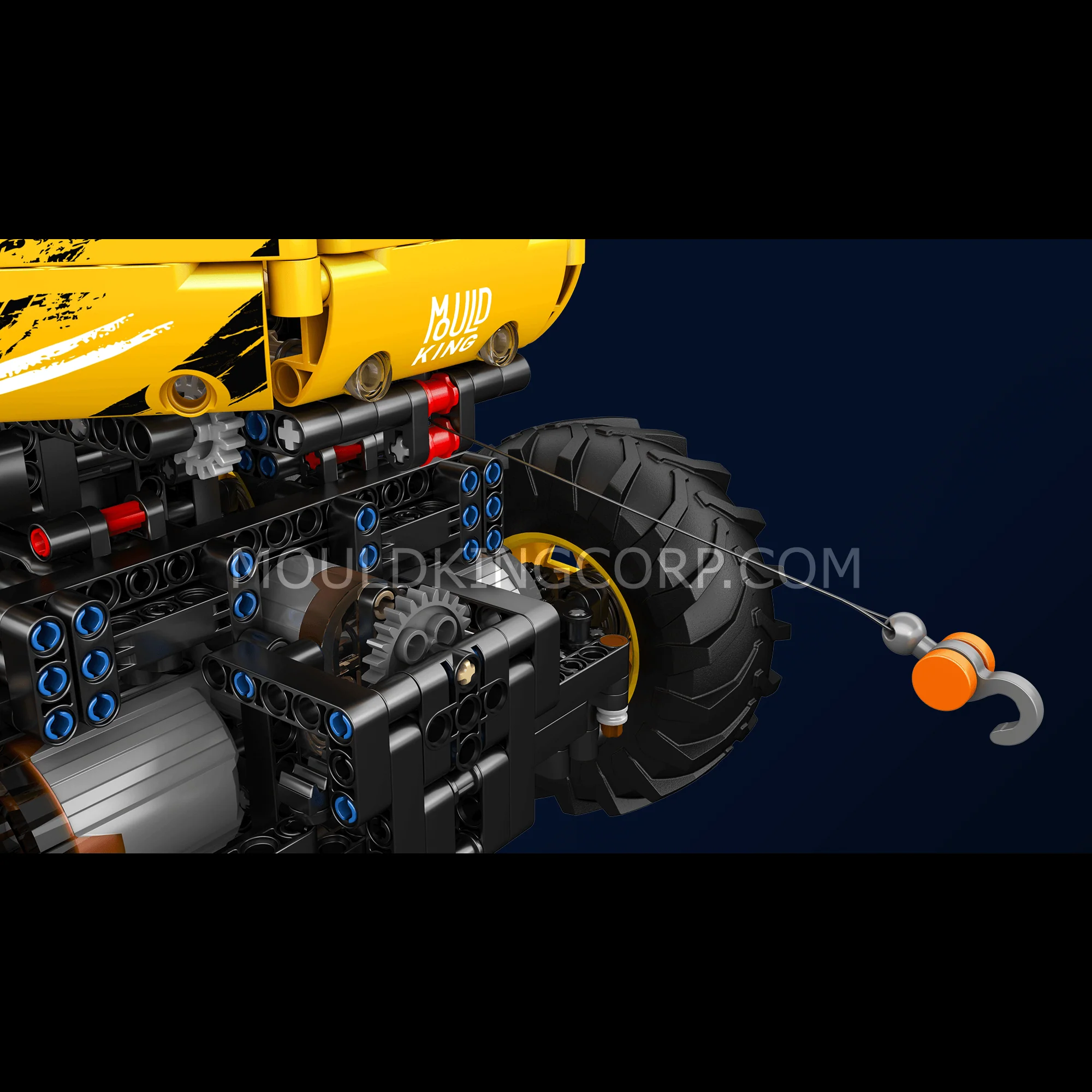 Mould King 18031 Remote Control Yellow Firefox Climb Car Building Set | 1,962 PCS - Image 3
