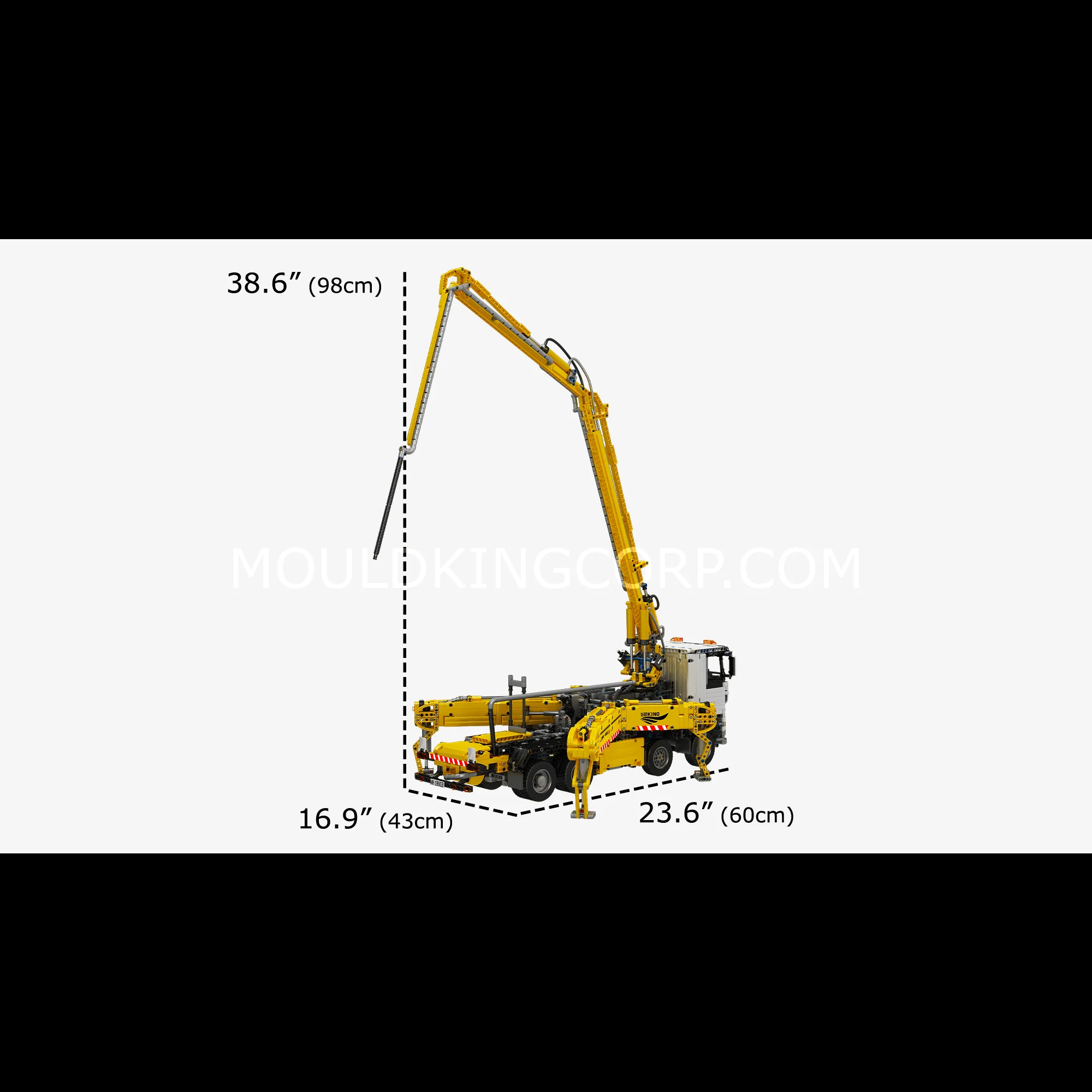 MOULD KING 19003 RC Pneumatic Concrete Truck Building Set | 4,368 PCS - Image 6