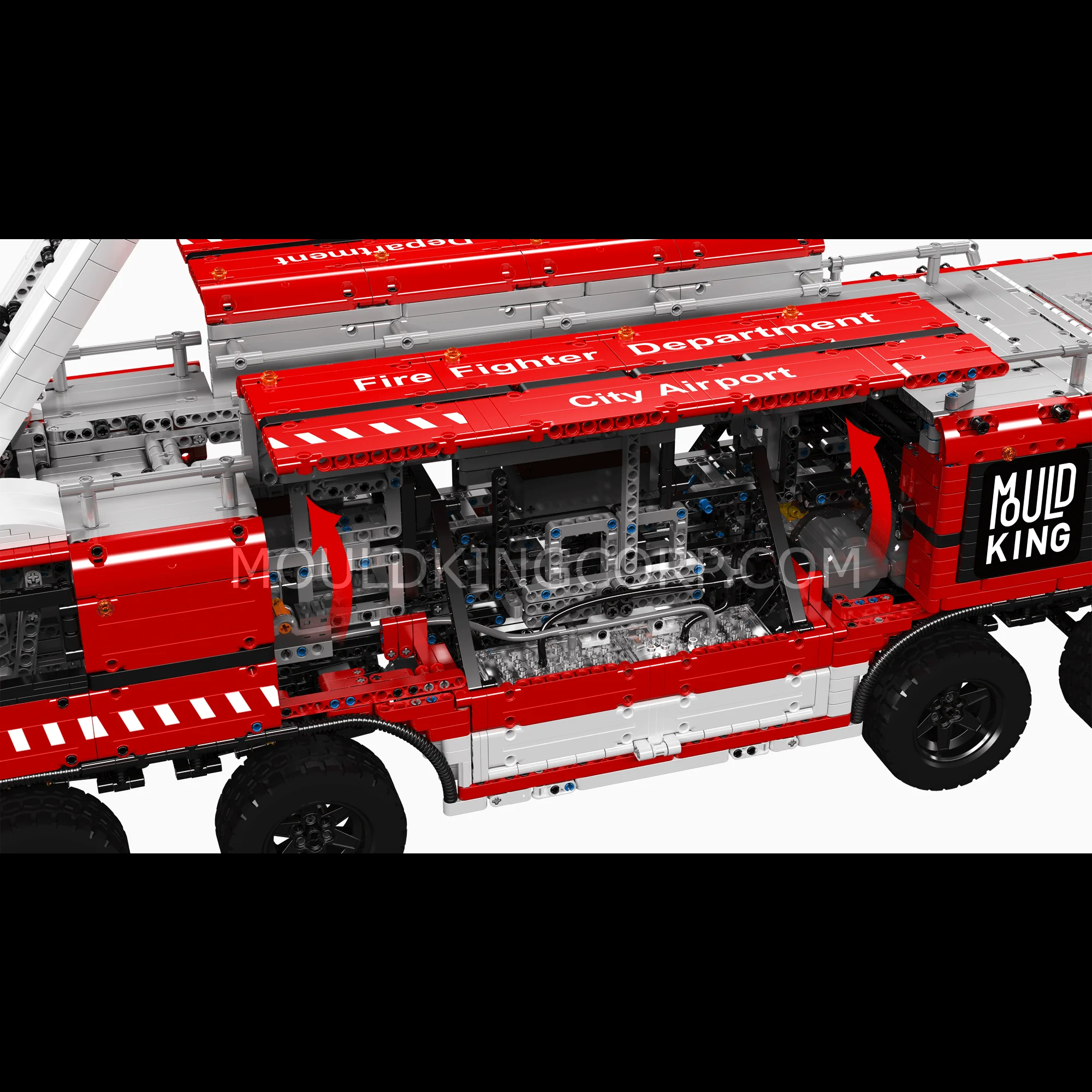 MOULD KING 19004S RC Pneumatic Airport Rescue Vehicle Building Set | 6,653 PCS - Image 4