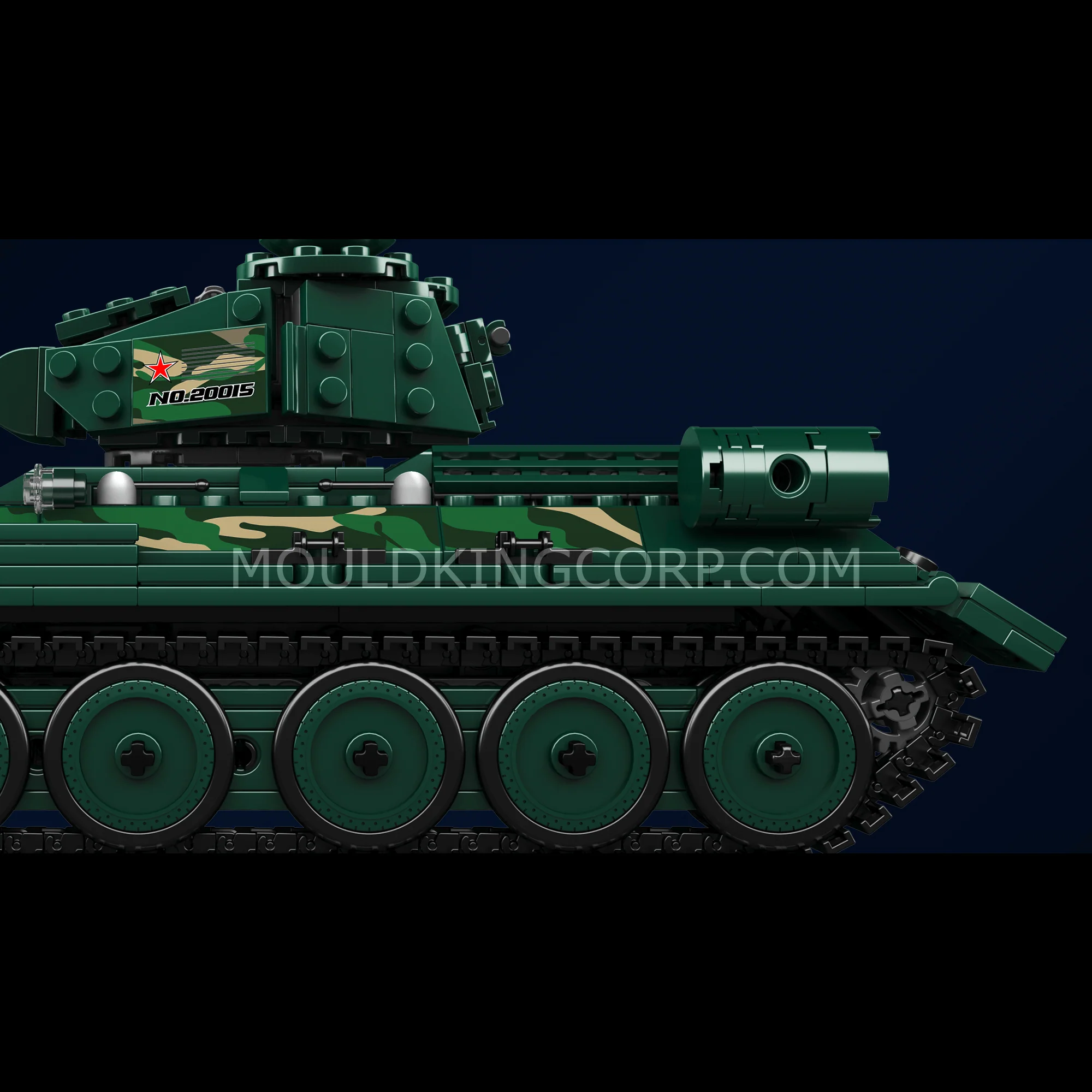 Mould King 20015 Soviet T-34 Tank Model Building Set | 800 PCS - Image 4