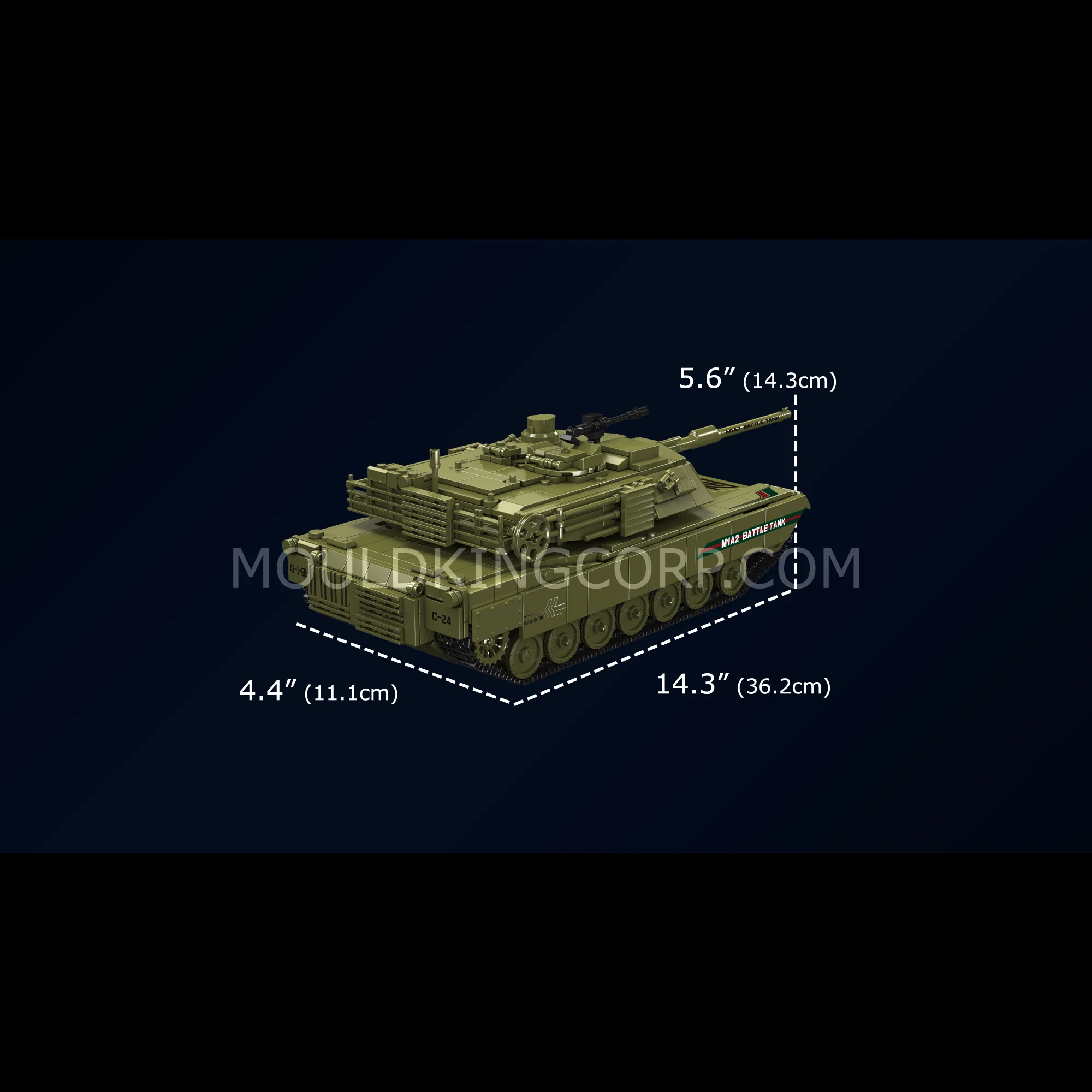 Mould King 20033 MIA2 Main Battle Tank Building Set | 1,168 Pcs - Image 6