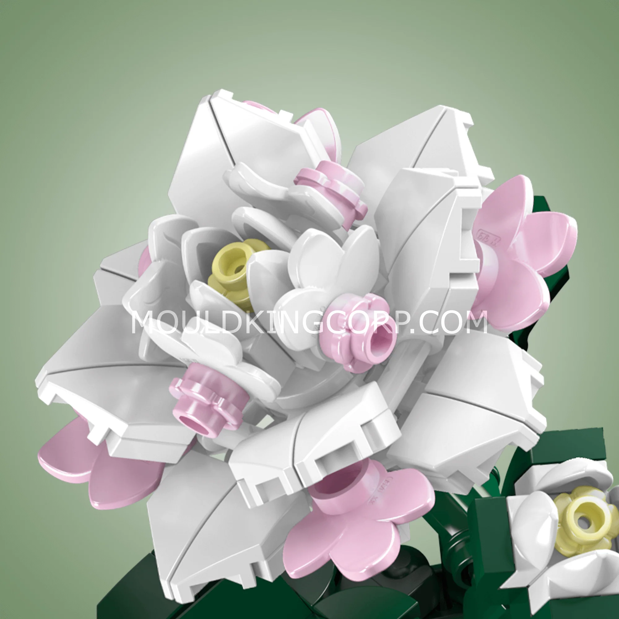 Mould King 24007 Camellia Flower Decor Building Set | 127 PCS - Image 3