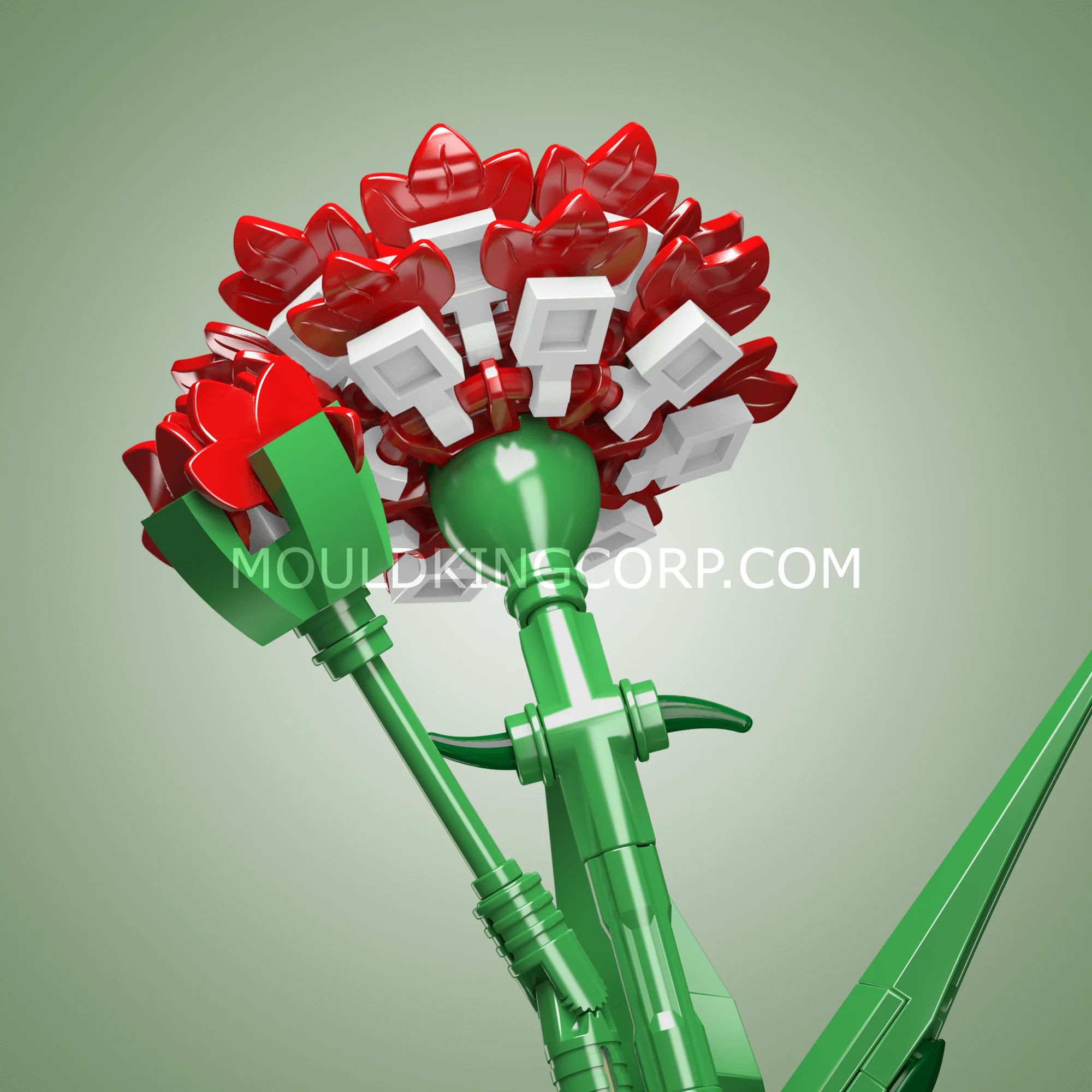 Mould King 24010 Carnation Flower Decor Building Set | 116 PCS - Image 2
