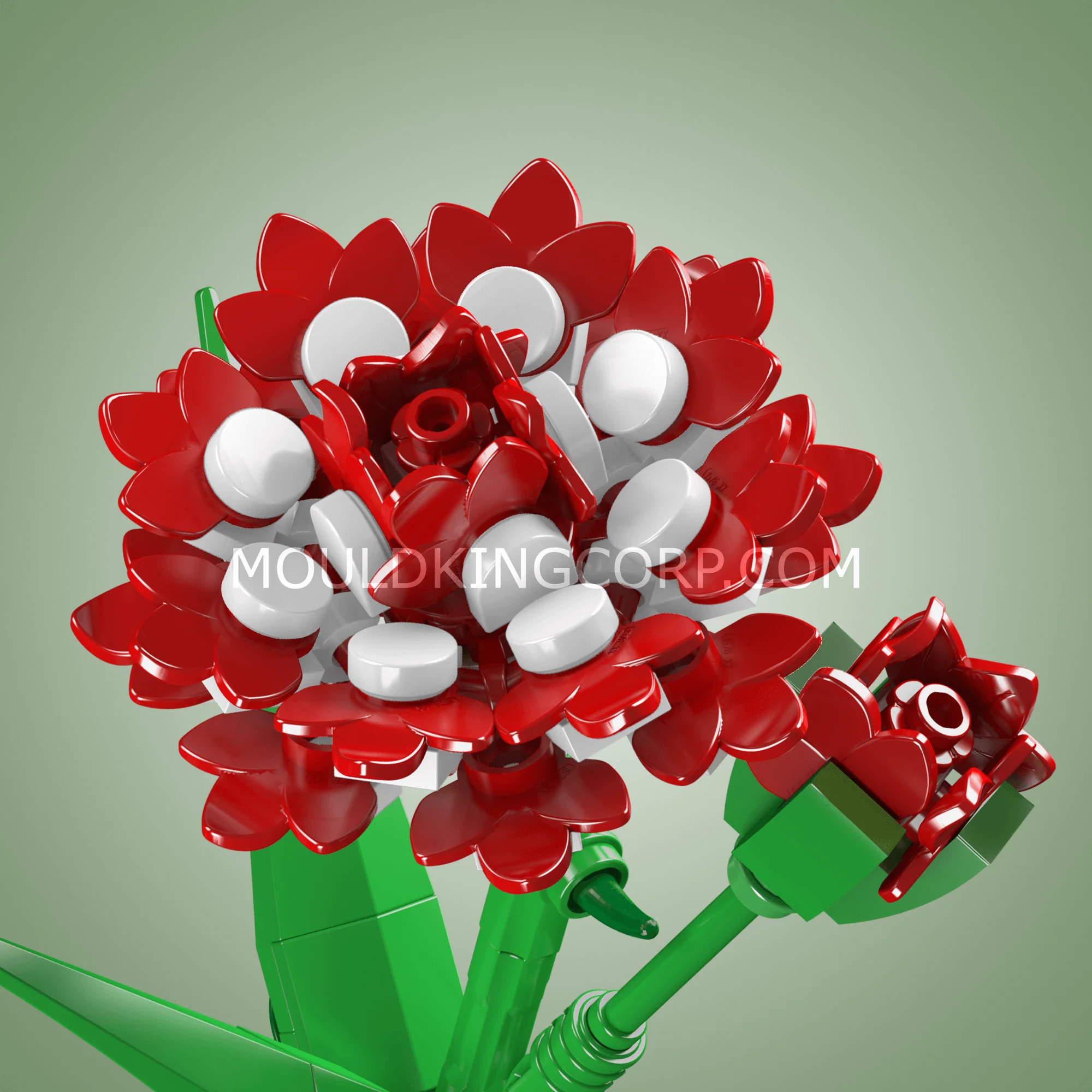 Mould King 24010 Carnation Flower Decor Building Set | 116 PCS - Image 3