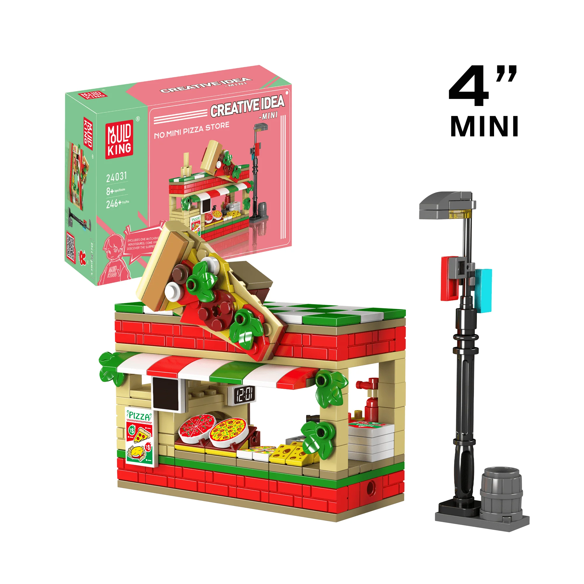 Mould King 24031 Pizza Store Building Toy Set | 246 Pcs