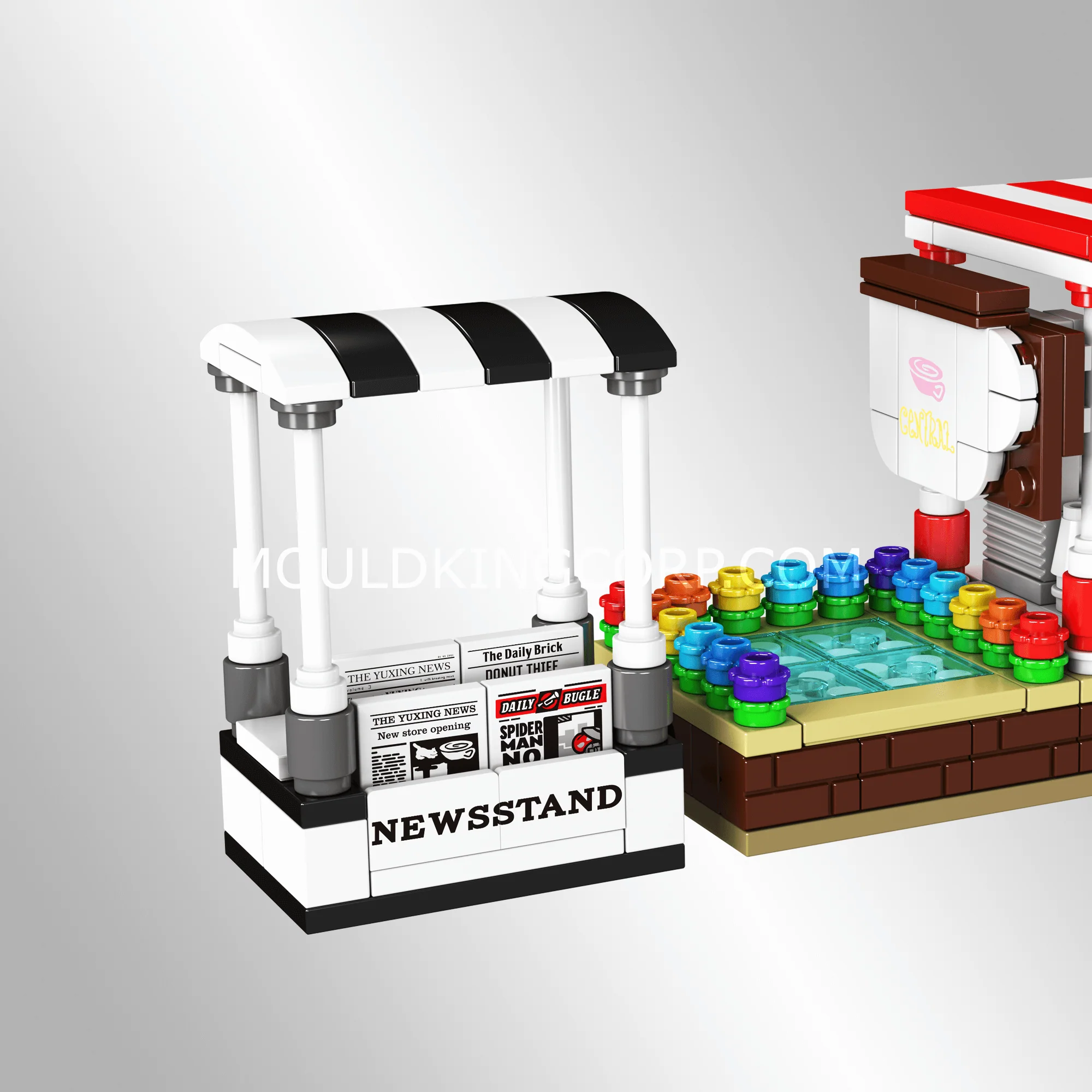 Mould King 24034 Coffee Shop & Newsstand Building Set | 265 Pcs - Image 2