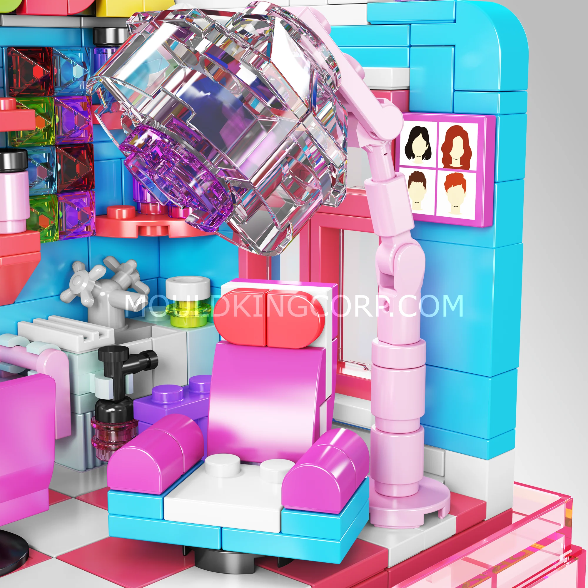 Mould King 24037 Hair Salon Day Building Block Set | 388 Pcs - Image 2