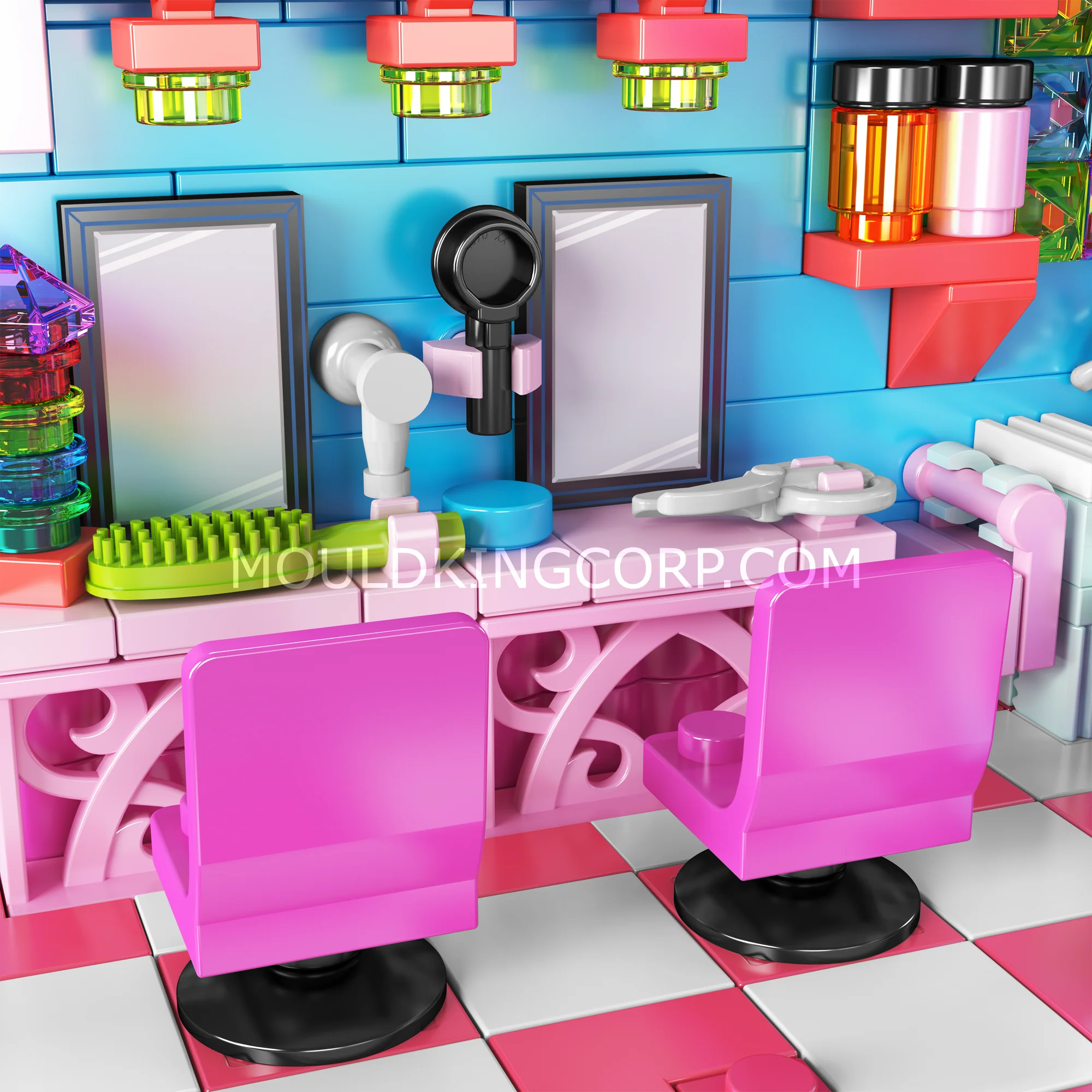 Mould King 24037 Hair Salon Day Building Block Set | 388 Pcs - Image 3