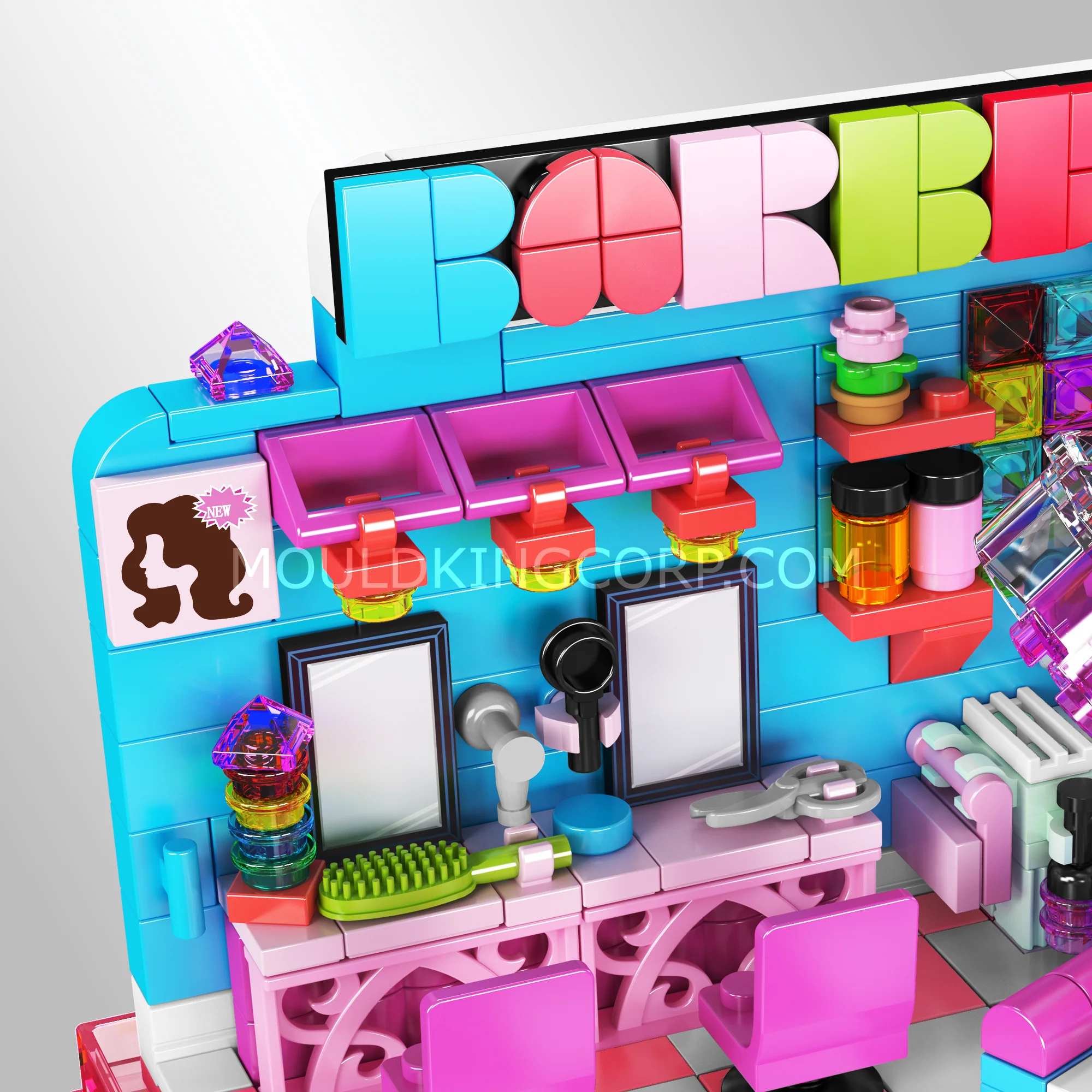 Mould King 24037 Hair Salon Day Building Block Set | 388 Pcs - Image 4