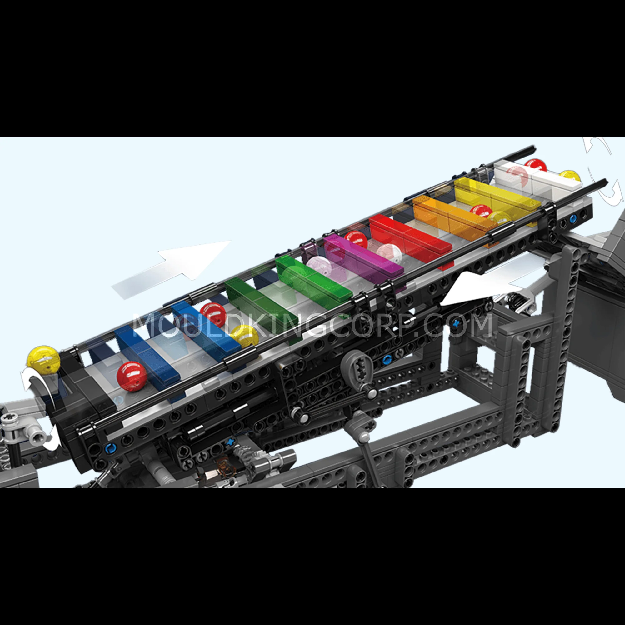 MOULD KING 26009 Motorized Rainbow Stepper II Building Set | 1,281 PCS - Image 5