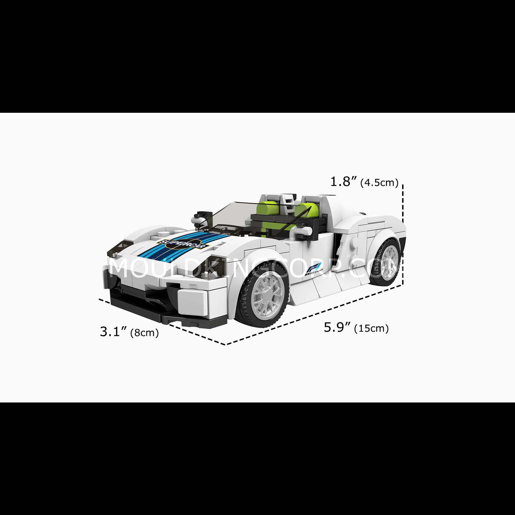 MOULD KING 27044 PORSHA 918 Car Model Building Set | 338 PCS - Image 6