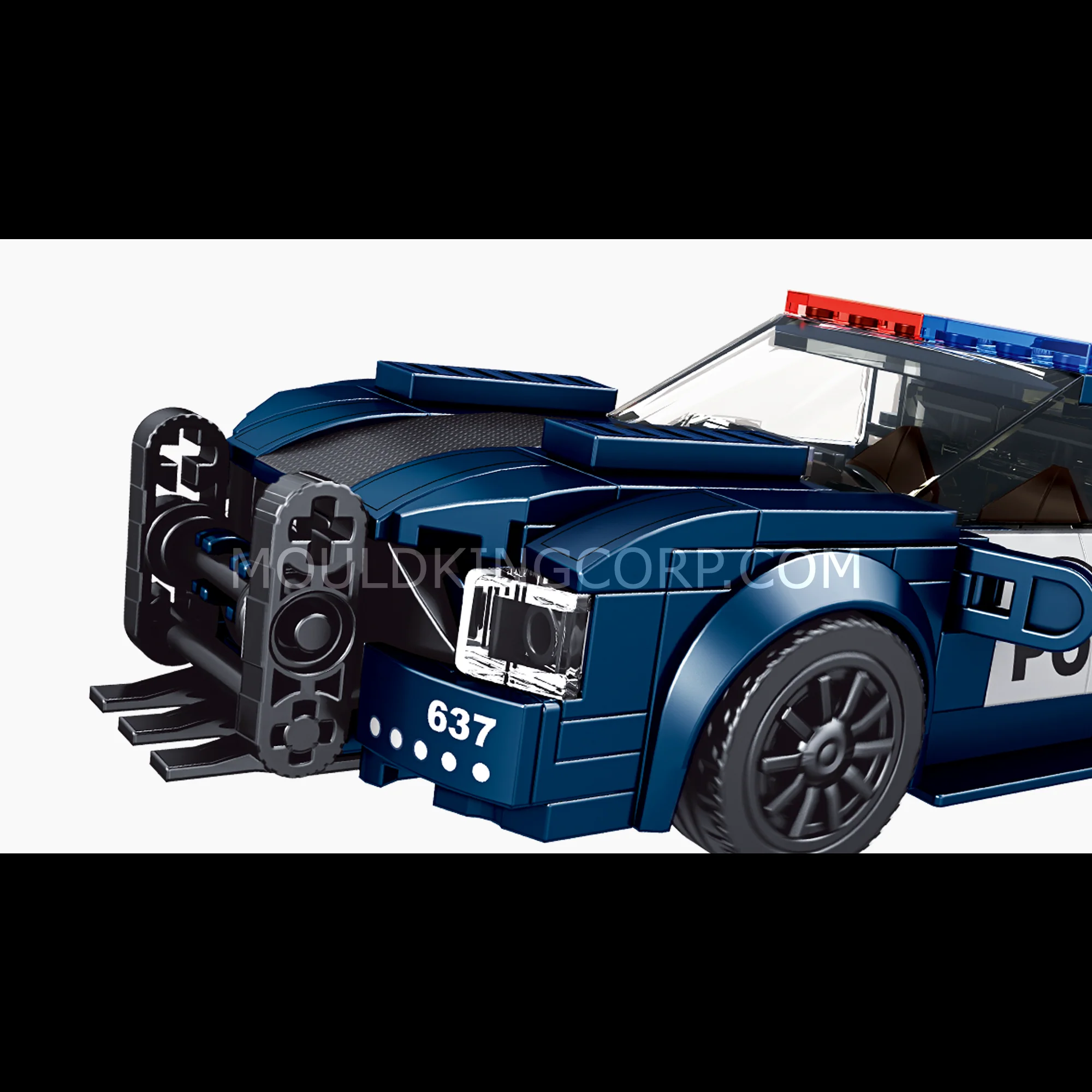 Mould King 27002 The Barricade Police Mini Sports Car Building Set | 356 PCS - Image 4
