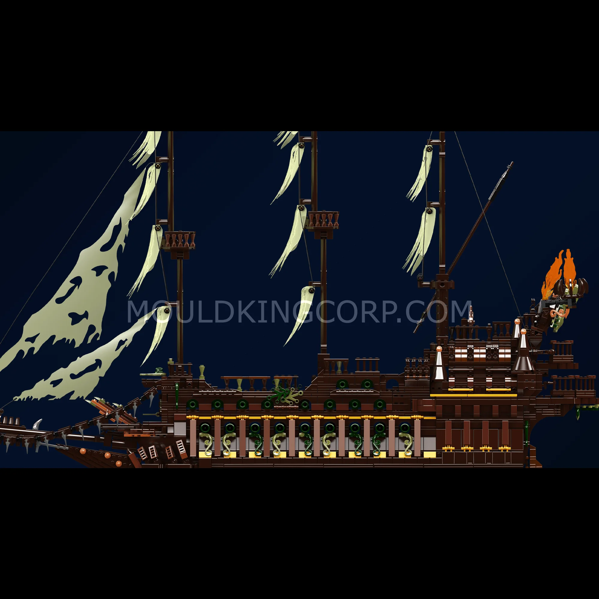 Mould King 13197 The Flying Dutchman Private Ship Model Building Kit | 4,364 PCS - Image 5