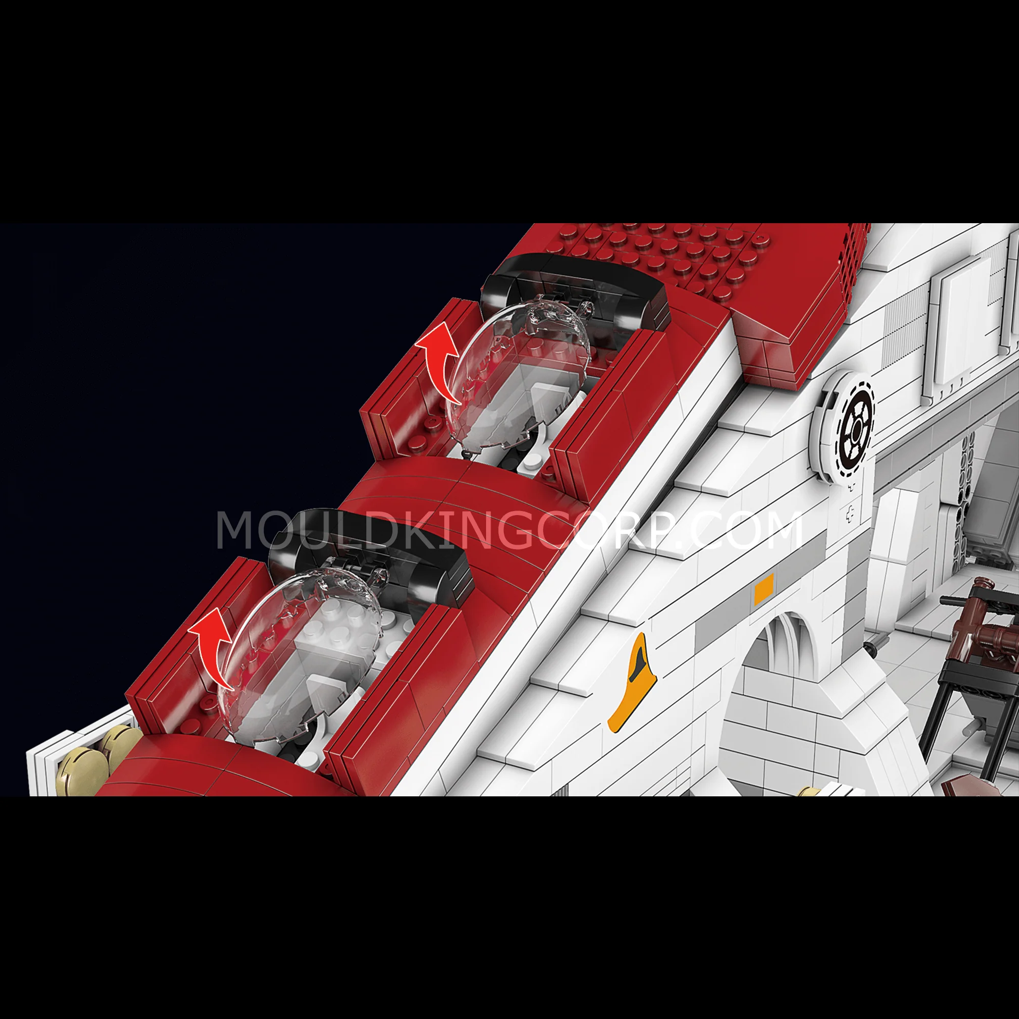 Mould King 21066 UCS Republic lAAT-I Gunship Building Set | 8,039 PCS - Image 5