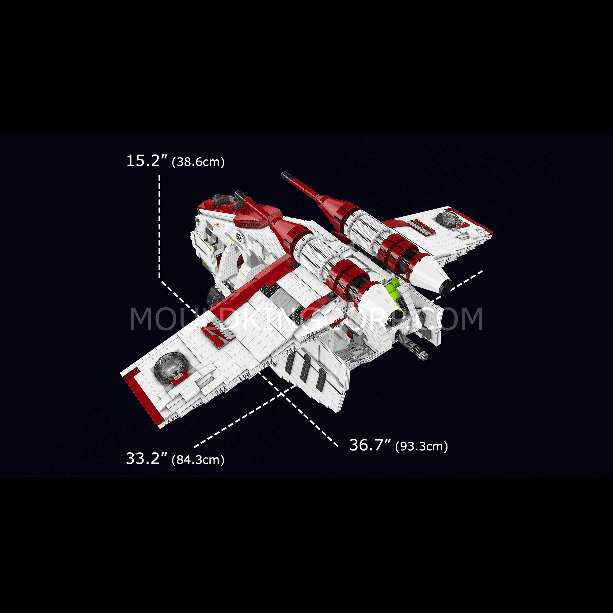 Mould King 21066 UCS Republic lAAT-I Gunship Building Set | 8,039 PCS - Image 6